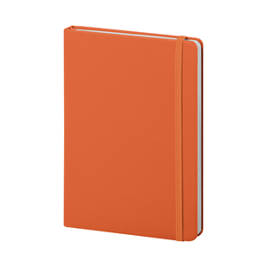 Taccuino personalizzato con elastico e copertina in poliuterano in formato A5 PU NOTES PPB620 - Arancio