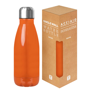 Borraccia in acciaio personalizzata da 500 ml GLOSSY BOTTLE 500 PPC411 - Arancio