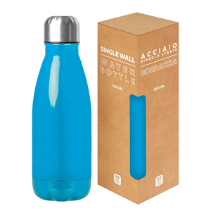 Borraccia in acciaio personalizzata da 500 ml GLOSSY BOTTLE 500 PPC411 - Azzurro