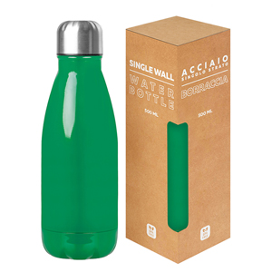 Borraccia in acciaio personalizzata da 500 ml GLOSSY BOTTLE 500 PPC411 - Verde