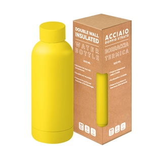 Borraccia doppio strato personalizzata da 500 ml MATTE BOTTLE 500 PPC415 - Giallo