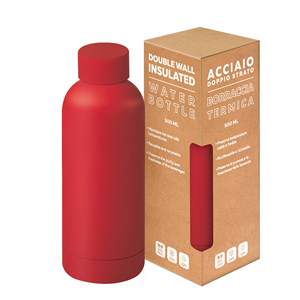 Borraccia doppio strato personalizzata da 500 ml MATTE BOTTLE 500 PPC415 - Rosso