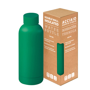 Borraccia doppio strato personalizzata da 500 ml MATTE BOTTLE 500 PPC415 - Verde