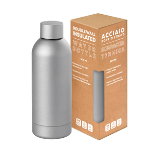 Borraccia acciaio personalizzata da 500 ml METAMAT 500 PPC417 - Silver