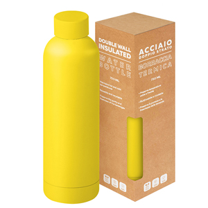 Borraccia personalizzabile termica da 750 ml MATTE BOTTLE 750 PPC418 - Giallo