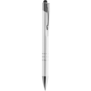 Penna personalizzata in alluminio CHROME PLUS PPD076 - Bianco