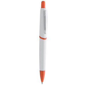 Penna promozionale in plastica WHITE VANEA PPD344 - Arancio