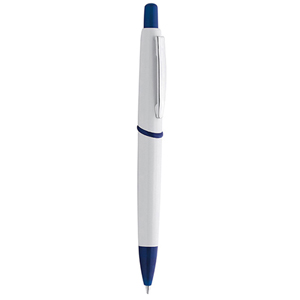 Penna promozionale in plastica WHITE VANEA PPD344 - Blu