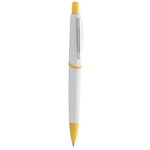 Penna promozionale in plastica WHITE VANEA PPD344 - Giallo