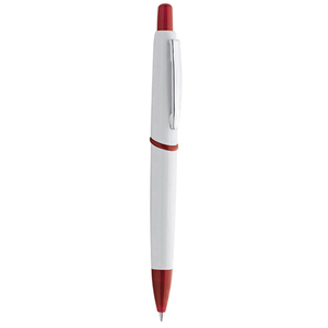 Penna promozionale in plastica WHITE VANEA PPD344 - Rosso