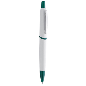 Penna promozionale in plastica WHITE VANEA PPD344 - Verde