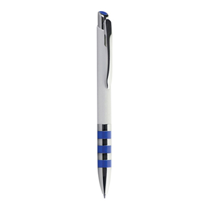 Penne personalizzabili in plastica bicolore STRIPES PPD353 - Blu