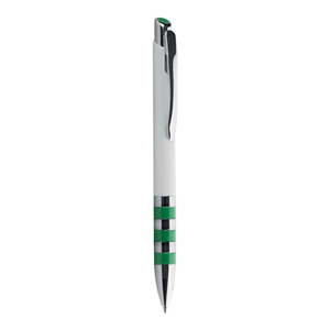 Penne personalizzabili in plastica bicolore STRIPES PPD353 - Verde