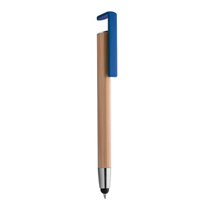 Penna in bamboo con gadget smartphone BAMBOO STAND PPD505 - Blu