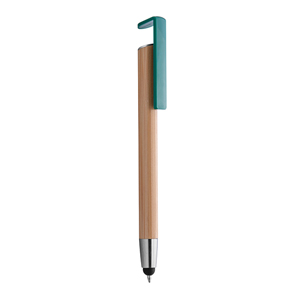 Penna in bamboo con gadget smartphone BAMBOO STAND PPD505 - Verde