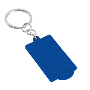 Portachiavi con gettone personalizzabile COIN PPE126 - Blu