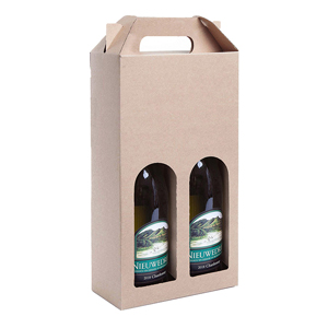 Scatola porta 2 bottiglie WINE BOX PPG081 - Avana