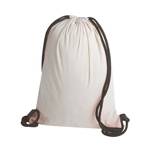 String bag personalizzata in cotone HELLAS PPG197 - Nero