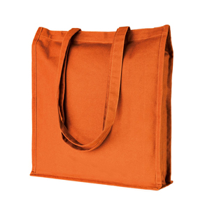 Shopper promozionale in cotone 220gr cm 38x42x8 MENFI PPG203 - Arancio