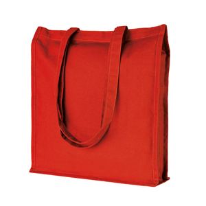 Shopper promozionale in cotone 220gr cm 38x42x8 MENFI PPG203 - Rosso