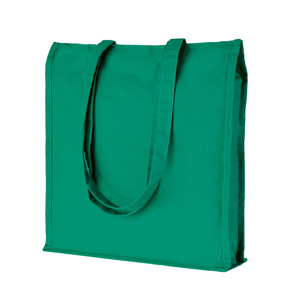 Shopper promozionale in cotone 220gr cm 38x42x8 MENFI PPG203 - Verde