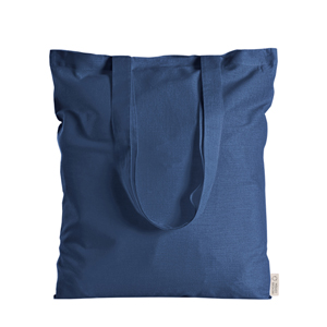 Shopper personalizzata in cotone riciclato 145 gr cm 38x42 SPRING PPG219 - Blu