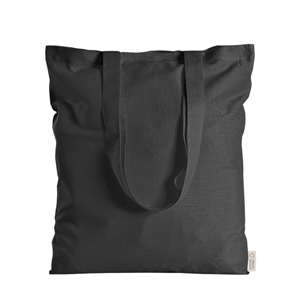 Shopper personalizzata in cotone riciclato 145 gr cm 38x42 SPRING PPG219 - Nero