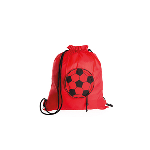 Zainetto personalizzato richiudibile a forma di pallone da calcio GOAL PPG279 - Rosso