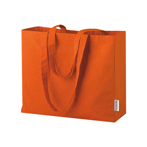 Shopper personalizzata in cotone canvas 200 gr cm 40x35x12 CLOE PPG451 - Arancio