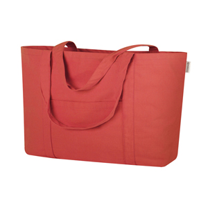 Shopper bag personalizzata grande in cotone canvas cm 59x40x28 ANDREW PPG499 - Rosso