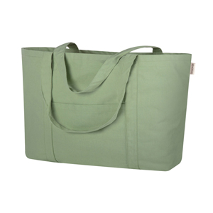 Shopper bag personalizzata grande in cotone canvas cm 59x40x28 ANDREW PPG499 - Verde