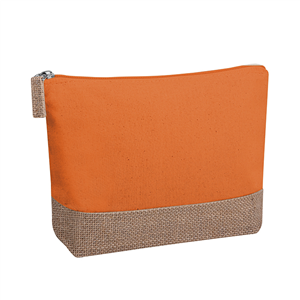 Necessaire da viaggio in cotone e juta MARGOT PPI335 - Arancio