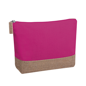 Necessaire da viaggio in cotone e juta MARGOT PPI335 - Fucsia