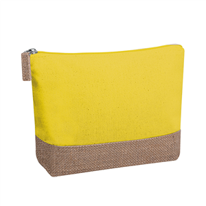 Necessaire da viaggio in cotone e juta MARGOT PPI335 - Giallo