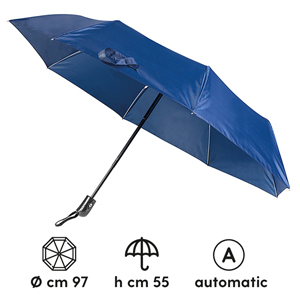 Ombrello pieghevole apri chiudi automatico BROLLY PPL129 - Blu