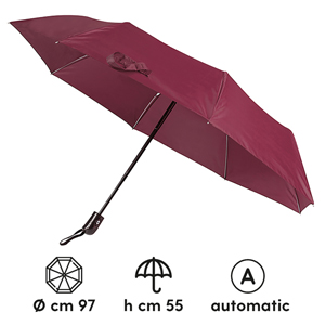 Ombrello pieghevole apri chiudi automatico BROLLY PPL129 - Bordeaux