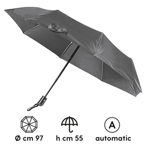 Ombrello pieghevole apri chiudi automatico BROLLY PPL129 - Grigio