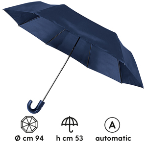 Ombrello pieghevole automatico DAMP PPL131 - Blu