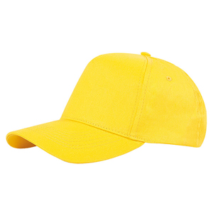 Cappellino personalizzabile da bambino in cotone 5 pannelli BABY PPM101 - Giallo