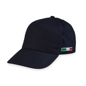 Cappellino personalizzato in cotone 5 pannelli GOLF ITALY PPM102 - Blu