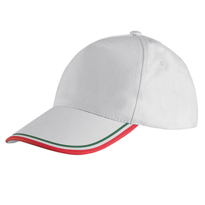Cappellino personalizzato in cotone 5 pannelli WINNER PPM103 - Bianco
