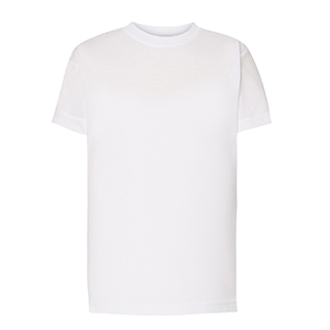 T-shirt pubblicitaria da bambino in poliestere 140gr JHK SUBLI SBTSK - Bianco