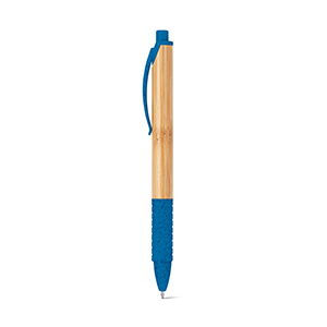 Penna a sfera antiscivolo in bamboo KUMA STR81013 - Blu reale