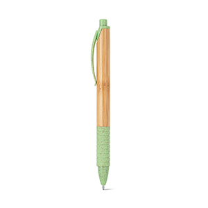 Penna a sfera antiscivolo in bamboo KUMA STR81013 - Verde chiaro