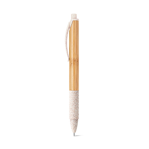 Penna a sfera antiscivolo in bamboo KUMA STR81013 - Naturale chiaro