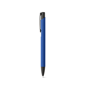 Penna a sfera in alluminio con finitura in gomma POPPINS STR81140 - Blu reale