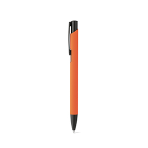 Penna a sfera in alluminio con finitura in gomma POPPINS STR81140 - Arancione