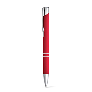 Penna a sfera in alluminio con finitura in gomma BETA SOFT STR81141 - Rosso