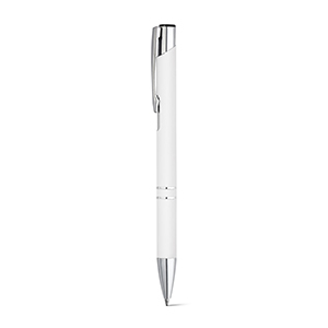 Penna a sfera in alluminio con finitura in gomma BETA SOFT STR81141 - Bianco