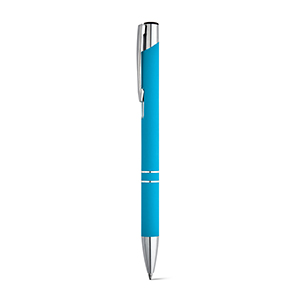 Penna a sfera in alluminio con finitura in gomma BETA SOFT STR81141 - Azzurro